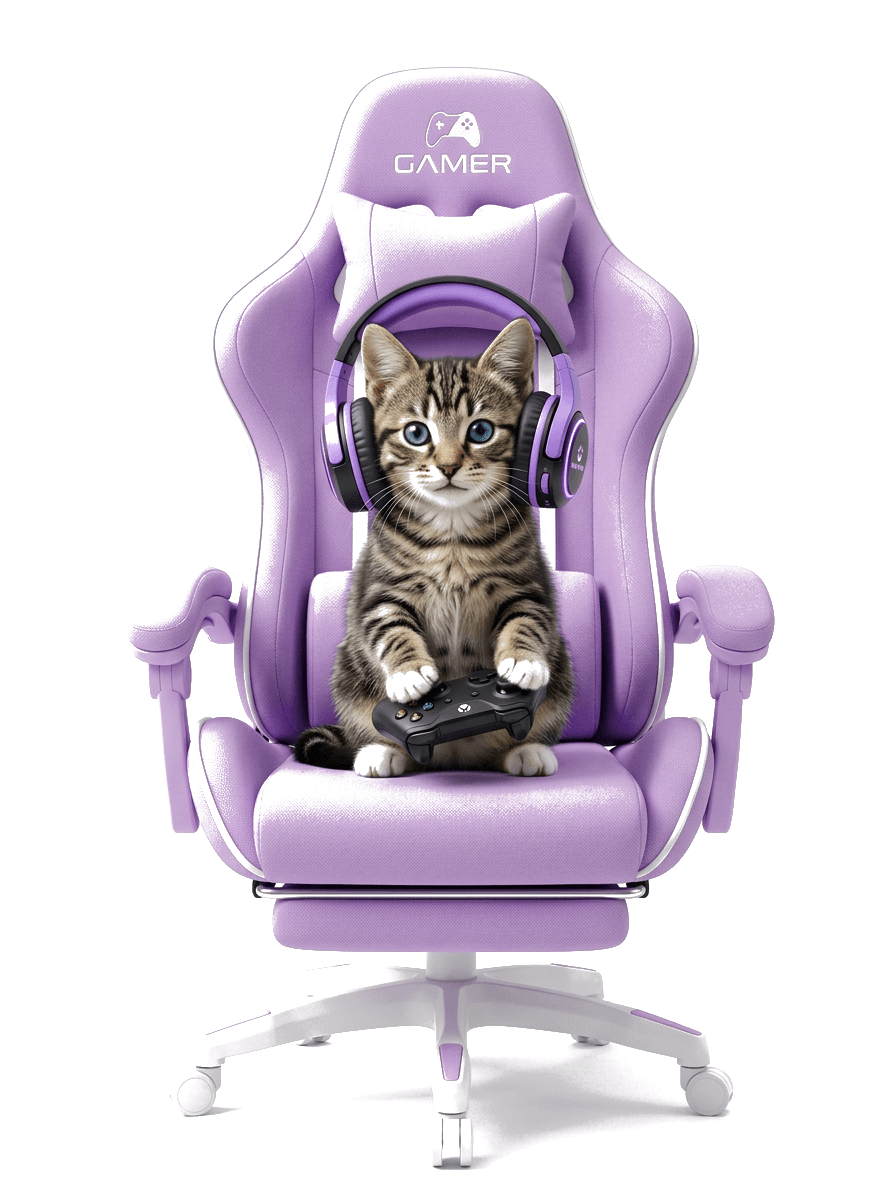 Whiskers the gaming cat